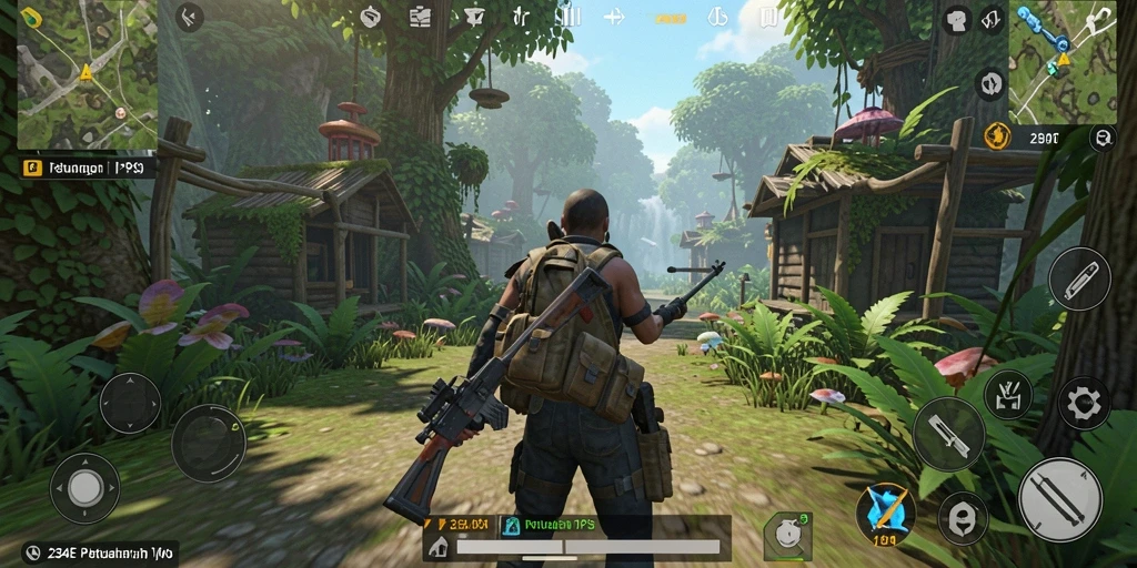 Screenshot gameplay TPS 234E dengan aksi mendebarkan.