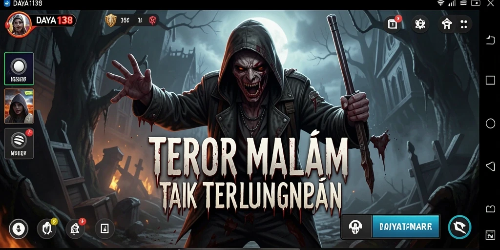 Tampilan menakutkan dari gameplay <strong>DAYA138</strong> di lokasi angker.