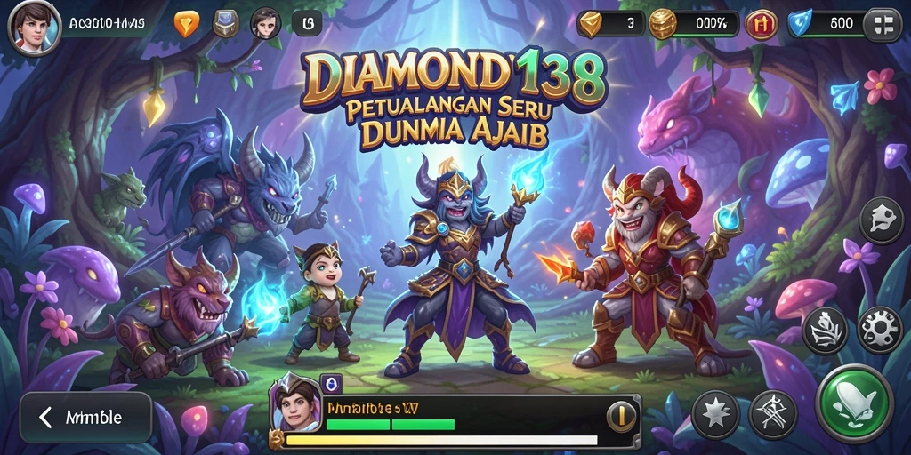 Tampilan action seru dalam DIAMOND138 saat penjelajahan petualangan.