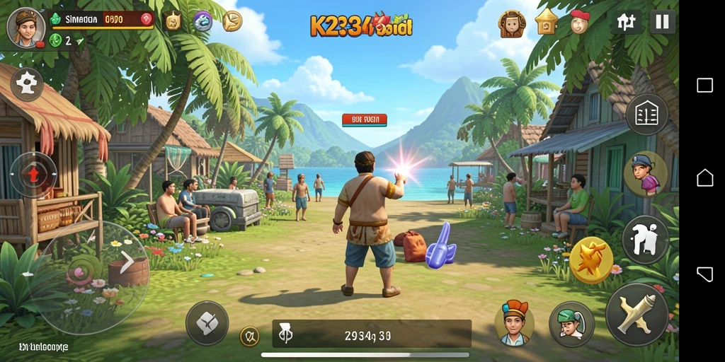 Screenshot K234 yang menunjukkan gameplay simulasi kehidupan yang seru.