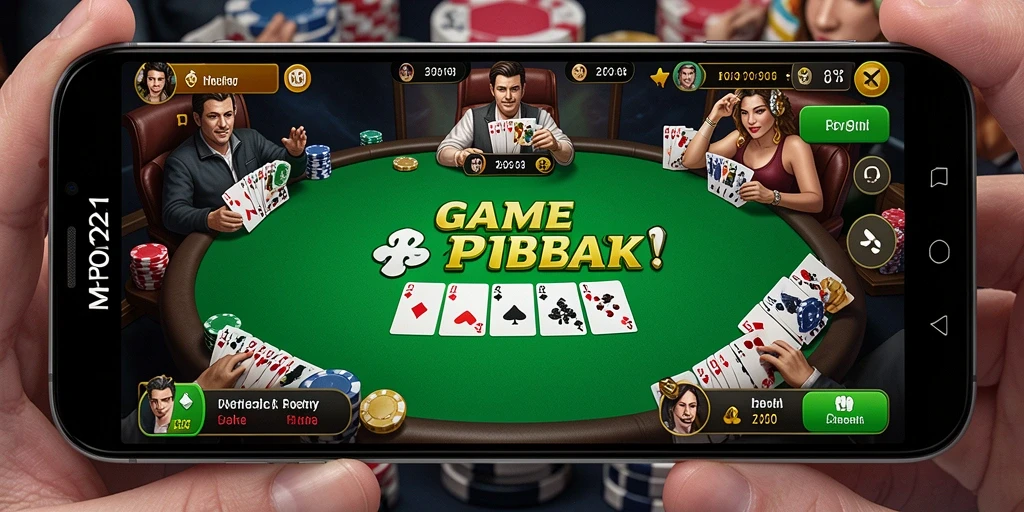 Tampilan utama MPO1221 dengan gameplay seru Poker.
