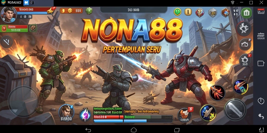 Tampilan gameplay NONA88 yang mendebarkan dalam pertempuran aksi.