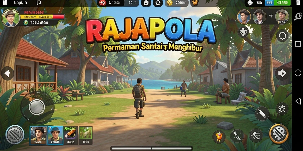Tangkapan layar gameplay RAJAPOLA yang penuh warna dan menarik.