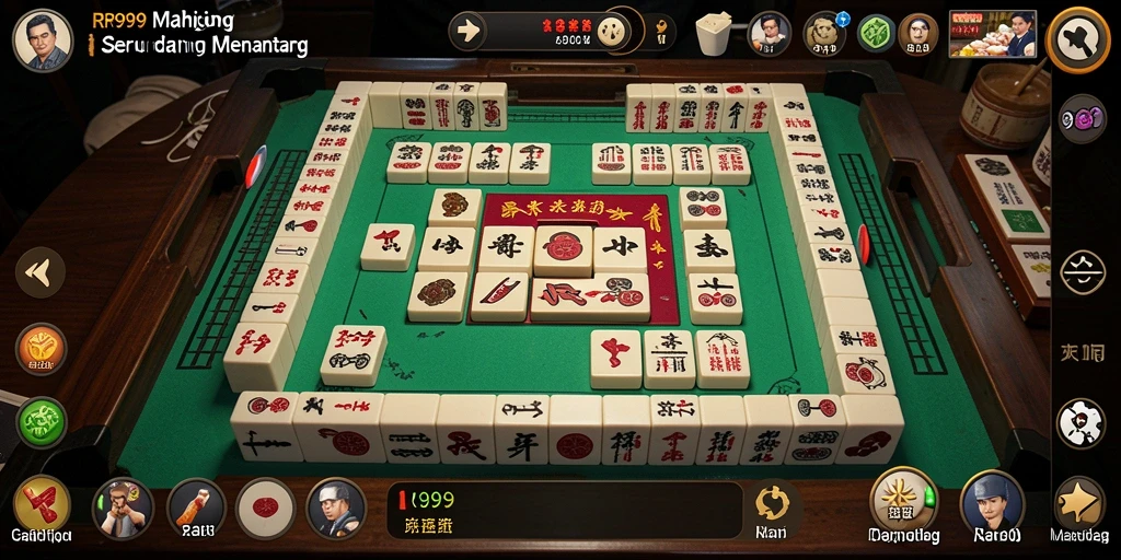 Screenshot gameplay <strong>RR999</strong> dengan tampilan papan Mahjong yang menarik.